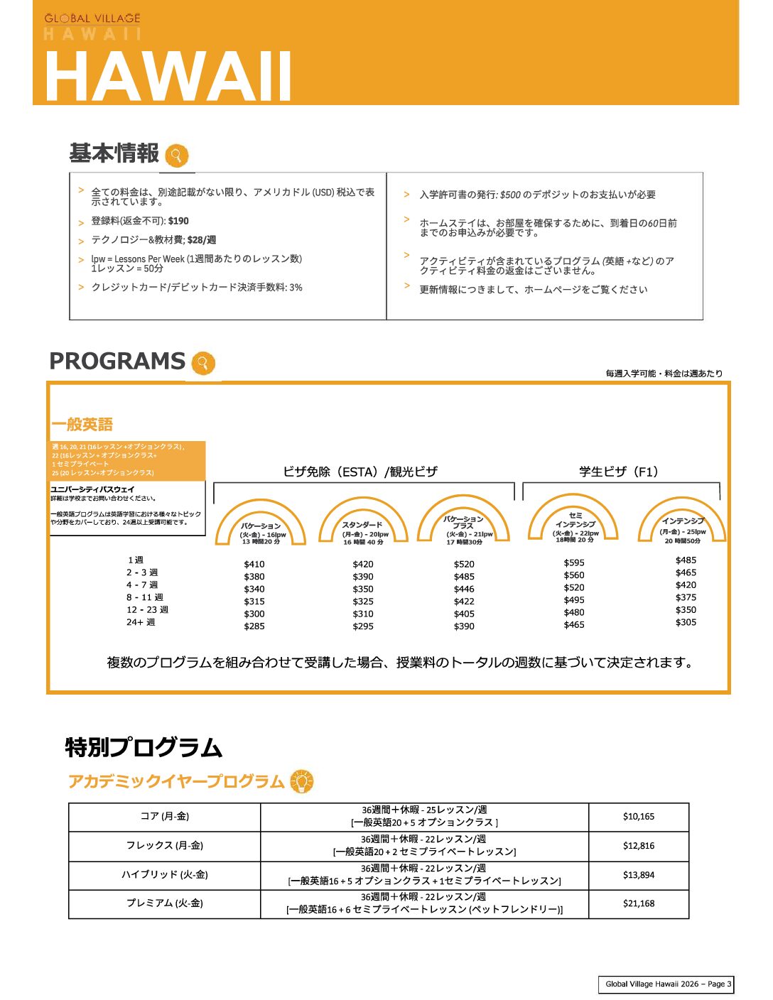 プログラム授業料